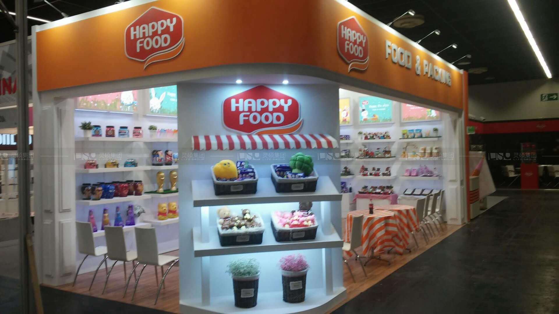 国外展台设计搭建-欢乐福