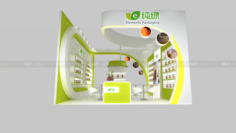 纯绿-酒店用品展台设计案例
