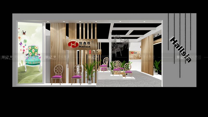 恒鑫雅-酒店用品展台设计案例