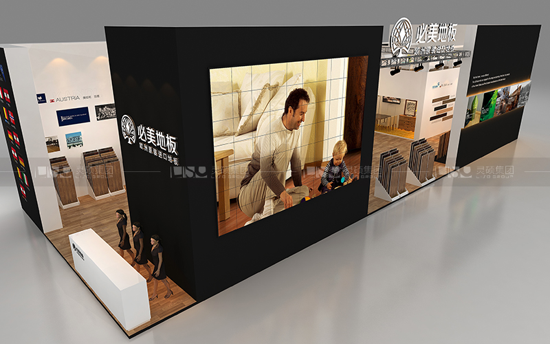 必美-地材展台设计搭建案例