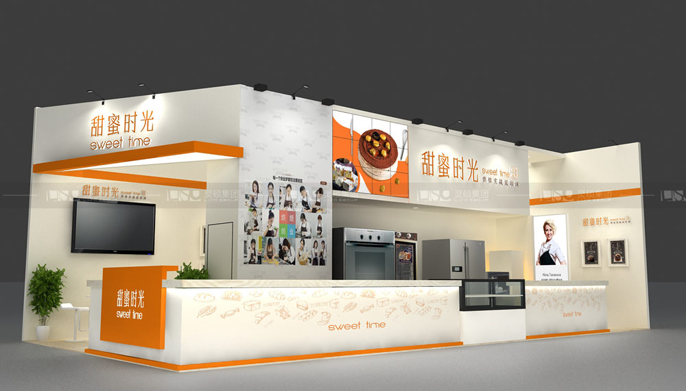 甜蜜时光-焙烤展展台设计案例