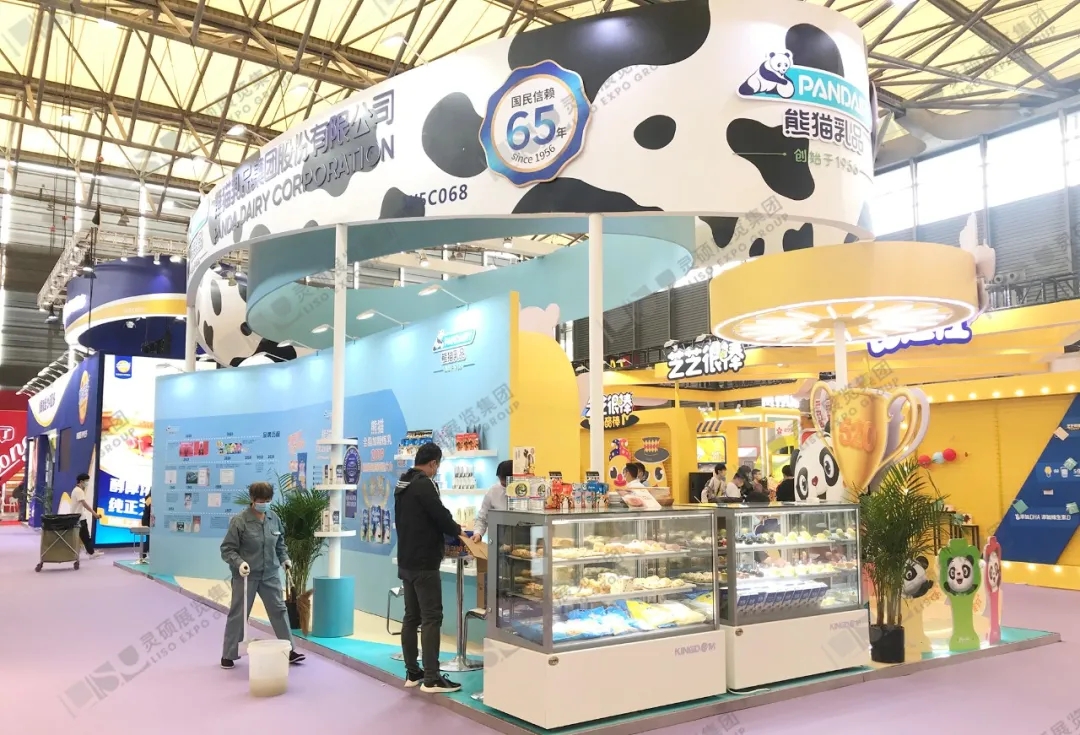 熊猫乳品展台设计搭建