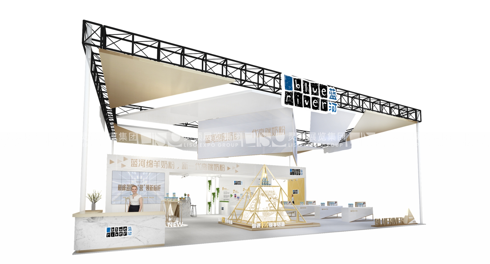 蓝河-上海展会展台设计搭建案例