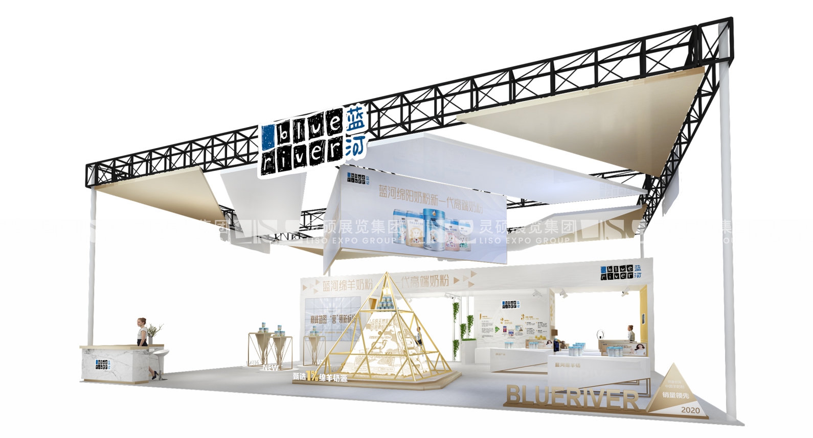 蓝河-上海展会展台设计搭建案例