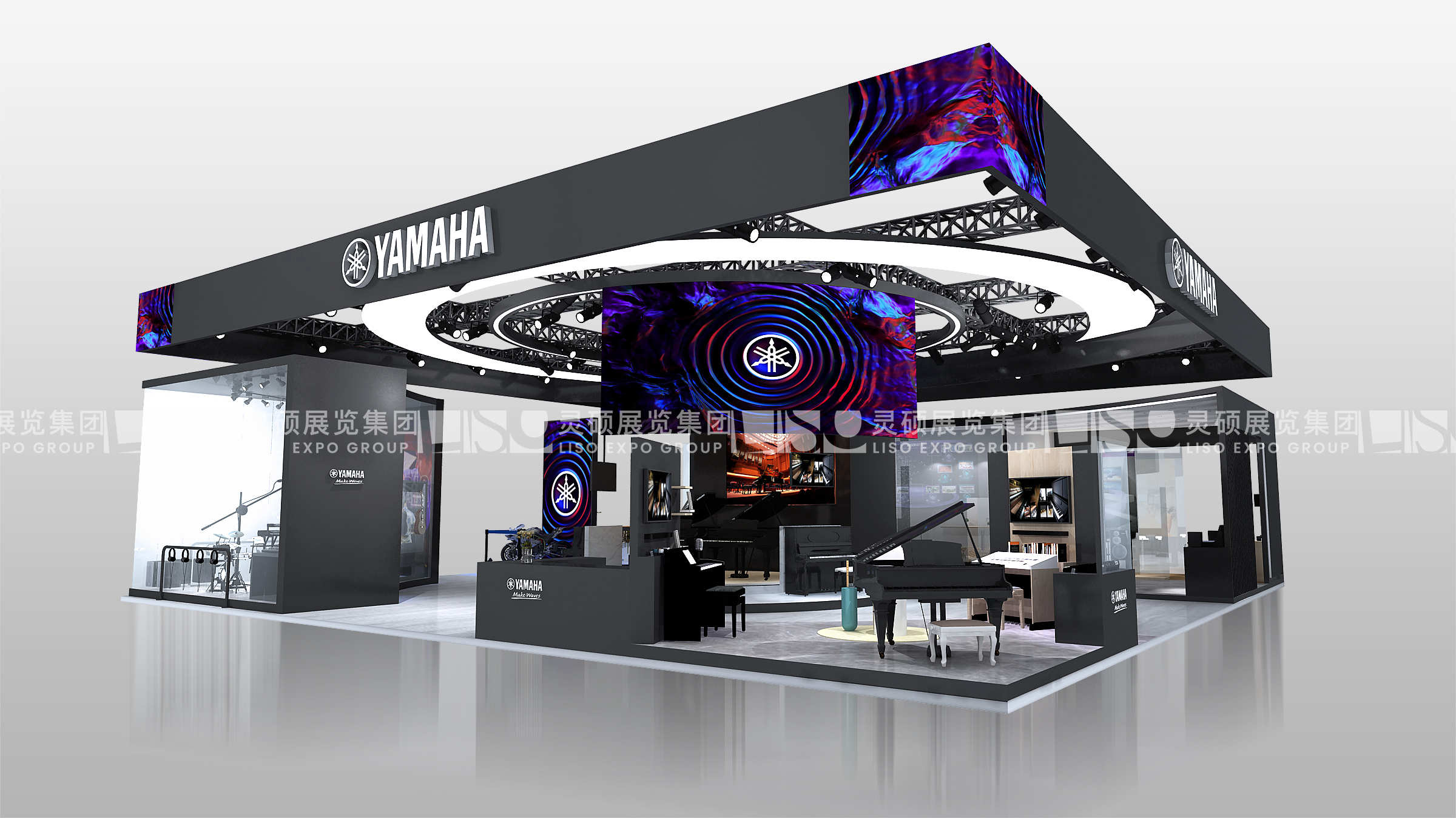 雅马哈-上海展会展台设计搭建案例