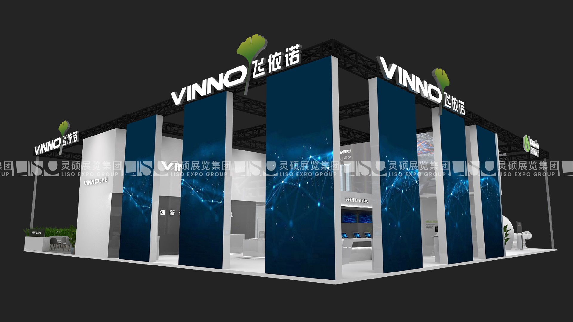 朗润-医疗展展台设计搭建案例